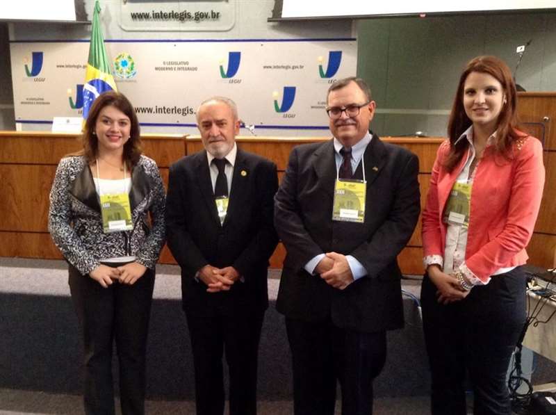 Diretora Presidente do ILI, Katherine Silva, Presidente da ABEL, Florian Madruga, Diretor Executivo do ILI, Joaquim Galvão, Diretora Executiva do ILI, Rafaela Galvão.